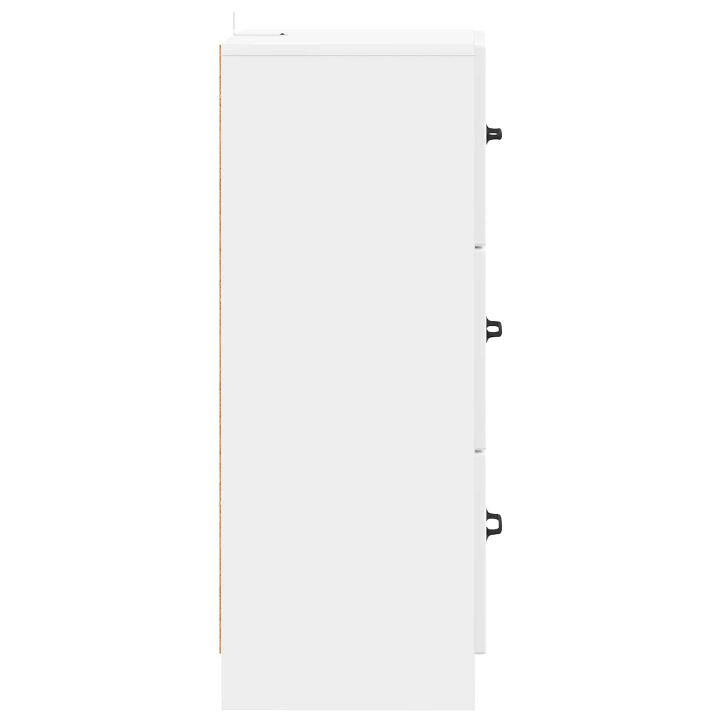Fiókos szekrény Magasfényű Fehér 33 x 34,5 x 87 cm Szerelt Fa
