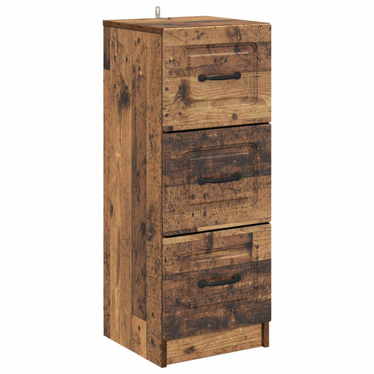 Fiókos szekrény Antik Fa 33 x 34,5 x 87 cm Szerelt Fa