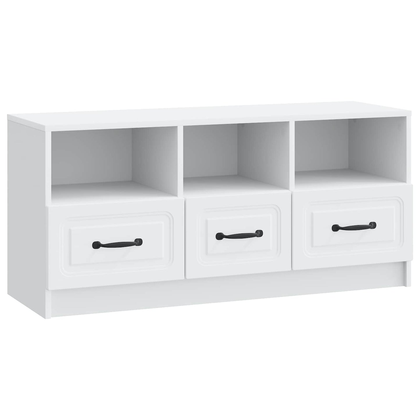 TV szekrény fiókkal Fehér 102 x 34,5 x 47 cm Szerelt Fa