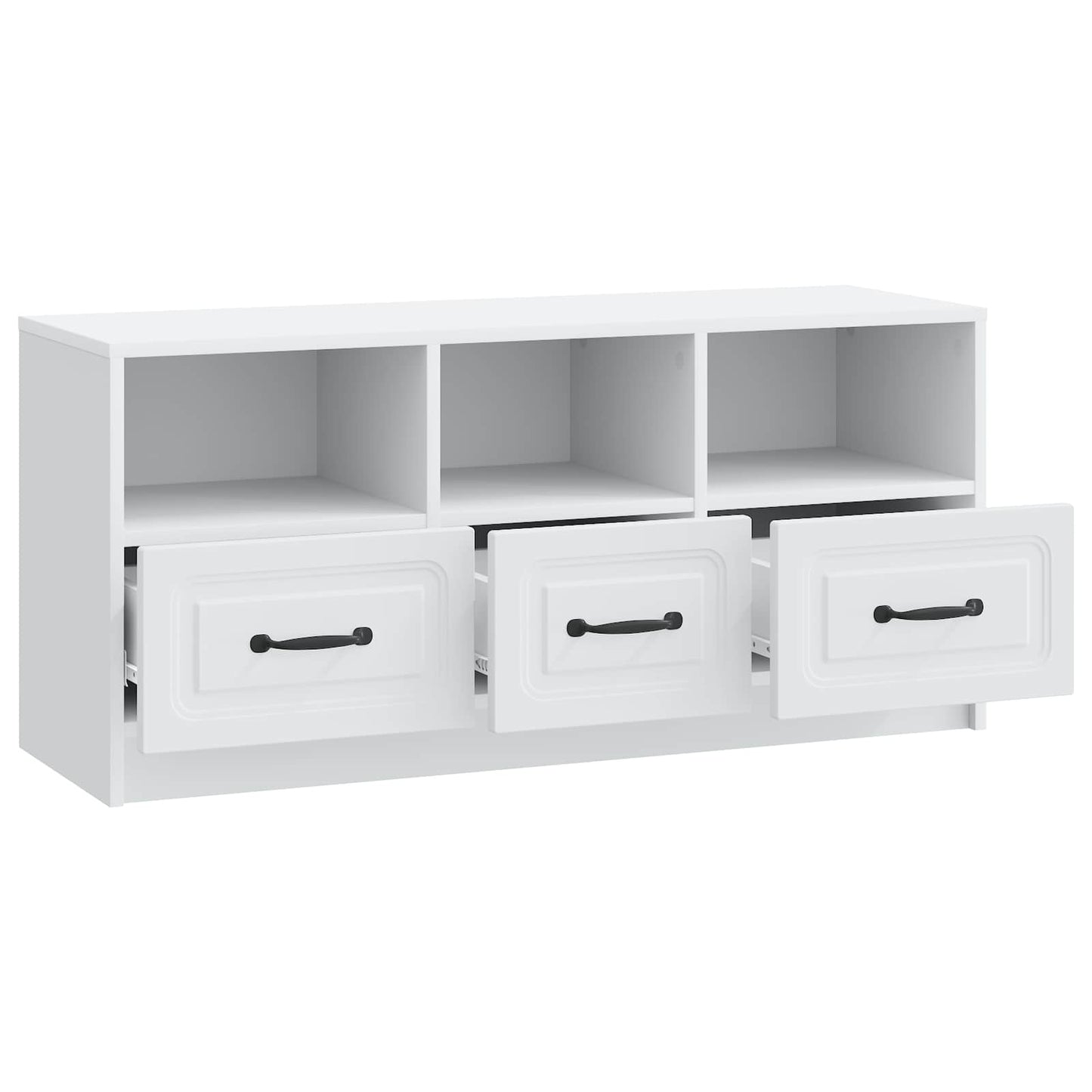 TV szekrény fiókkal Fehér 102 x 34,5 x 47 cm Szerelt Fa