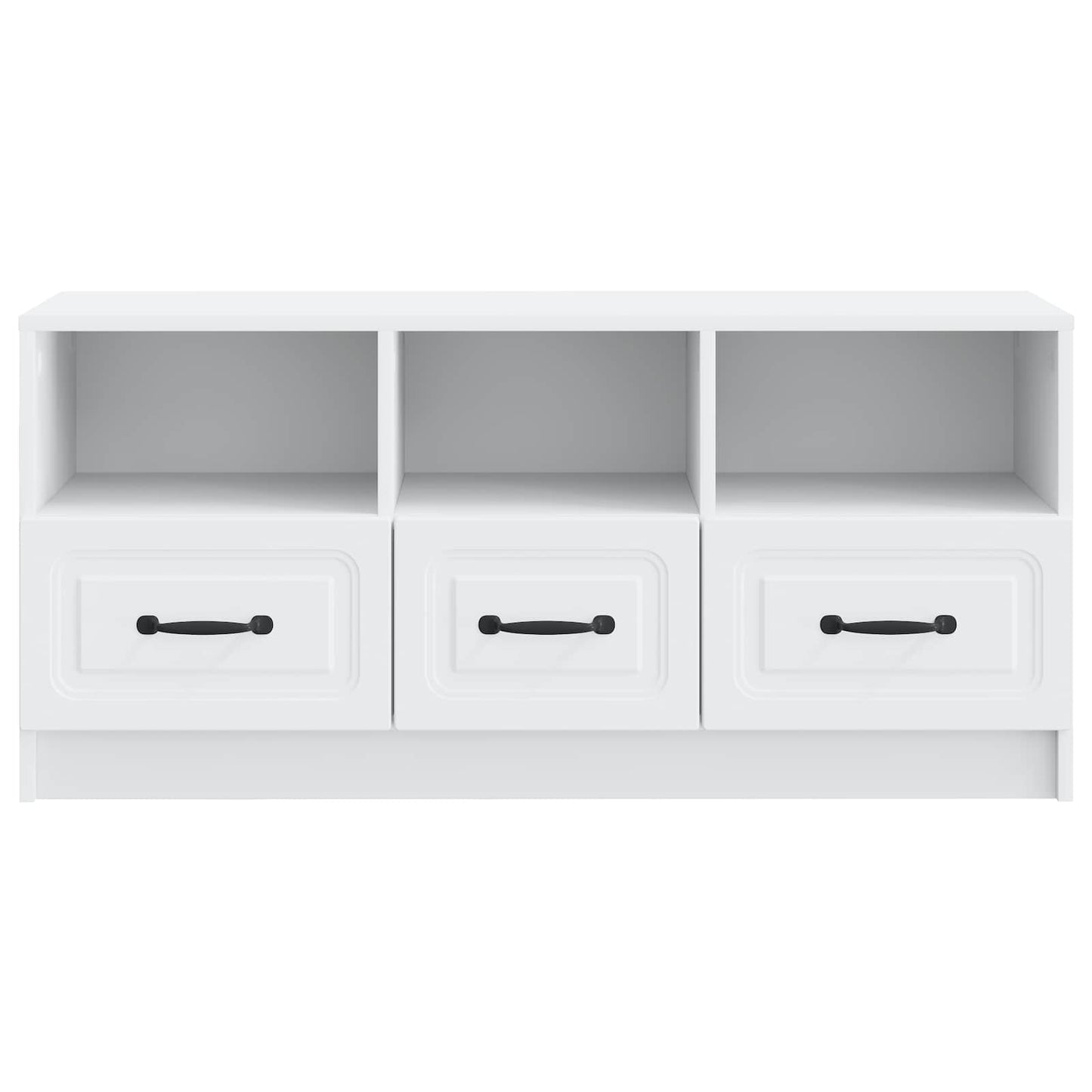 TV szekrény fiókkal Fehér 102 x 34,5 x 47 cm Szerelt Fa