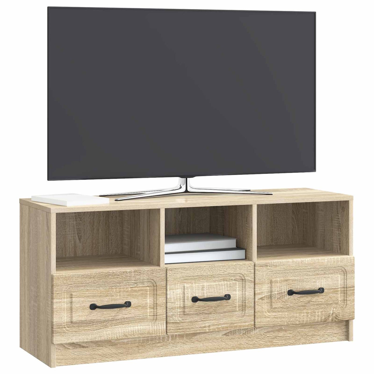TV szekrény fiókkal Sonoma Tölgy 102 x 34,5 x 47 cm Szerelt Fa