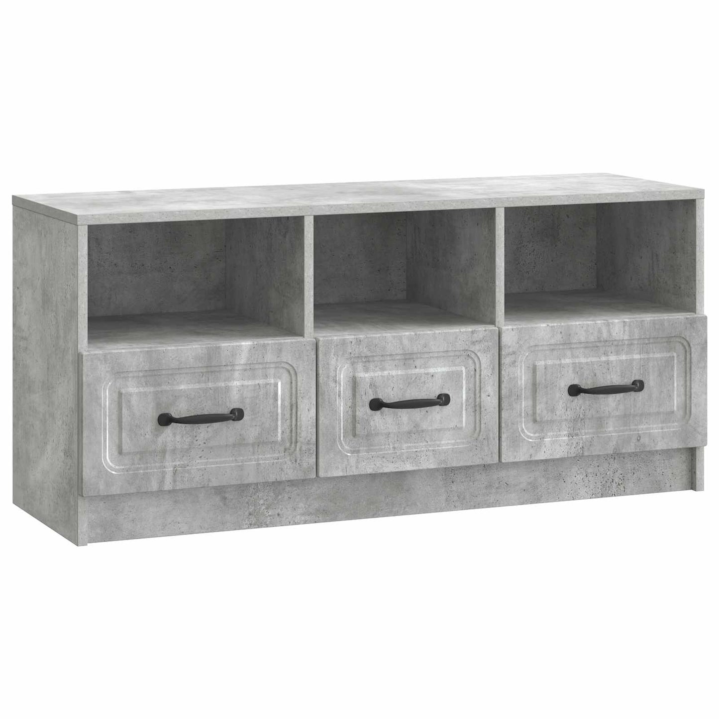 TV szekrény fiókkal Betonszürke 102 x 34,5 x 47 cm Szerelt Fa