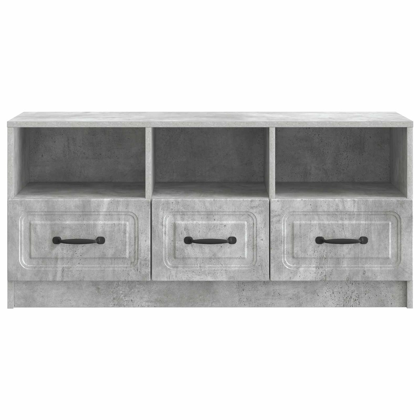 TV szekrény fiókkal Betonszürke 102 x 34,5 x 47 cm Szerelt Fa