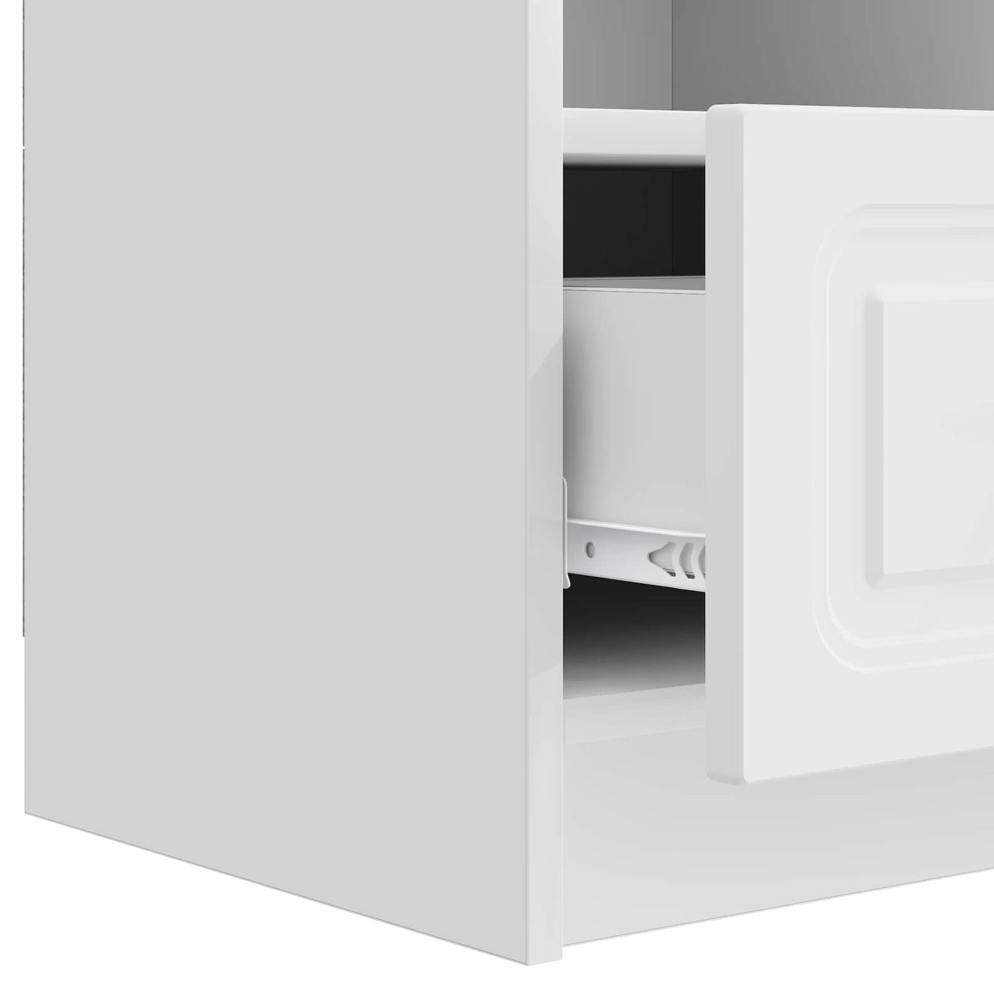 TV szekrény Magasfényű Fehér 102 x 34,5 x 47 cm Szerelt Fa
