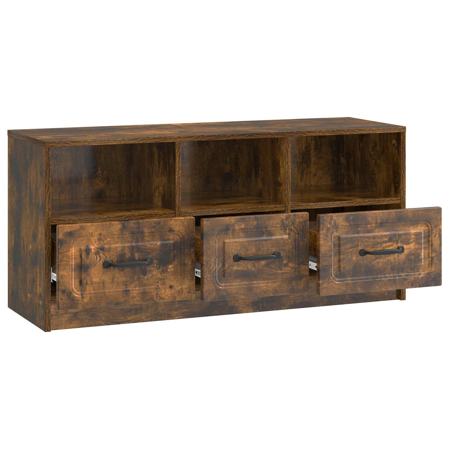 TV szekrény fiókkal Füstös Tölgy 102 x 34,5 x 47 cm Szerelt Fa