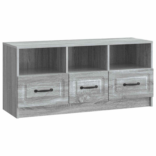 TV szekrény fiókkal Szürke Sonoma 102 x 34,5 x 47 cm Szerelt Fa