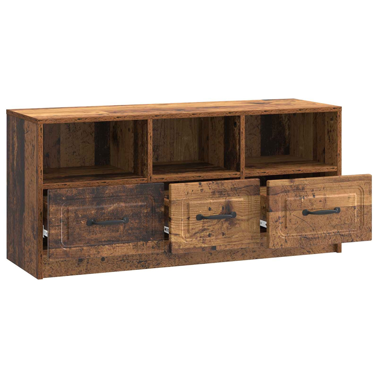 TV szekrény fiókkal Antik Fa 102 x 34,5 x 47 cm Szerelt Fa