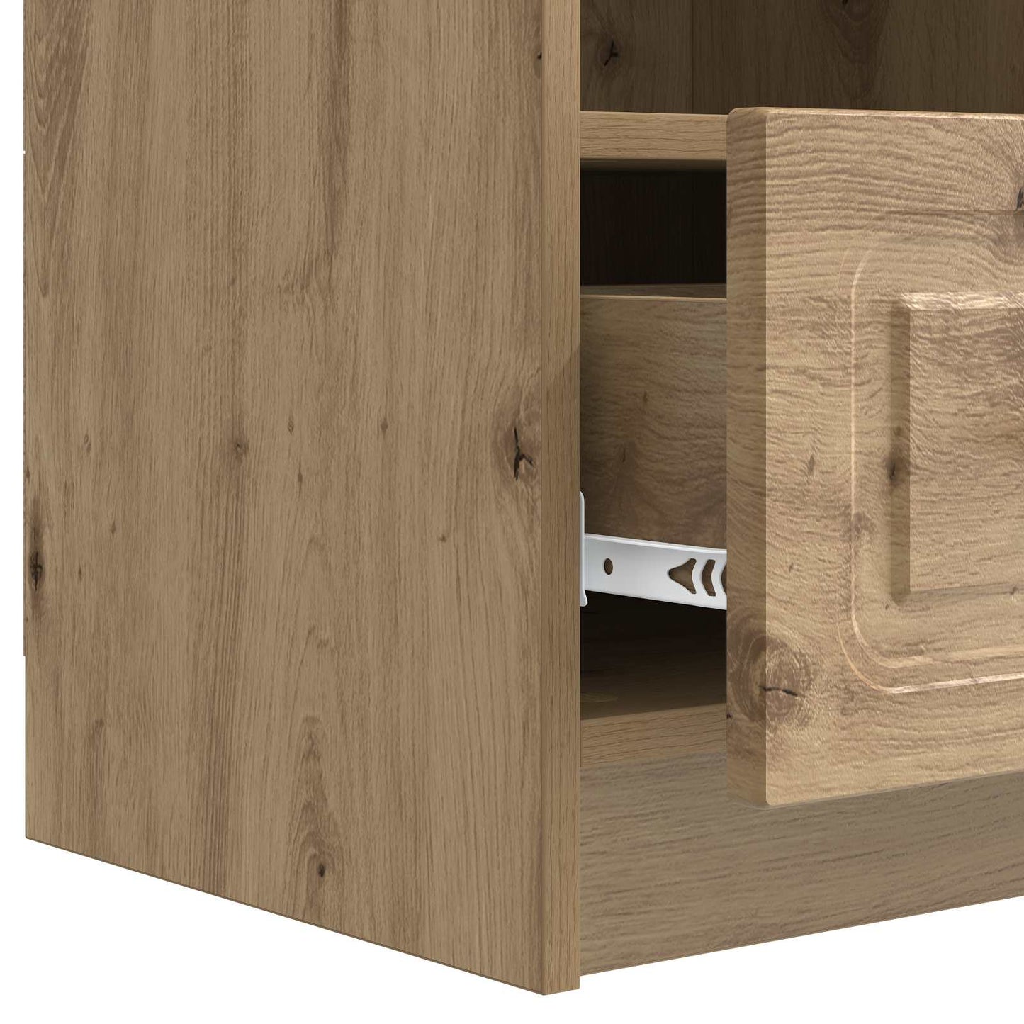 TV szekrény 102 x 34,5 x 47 cm Kézműves Tölgy Szerelt Fa