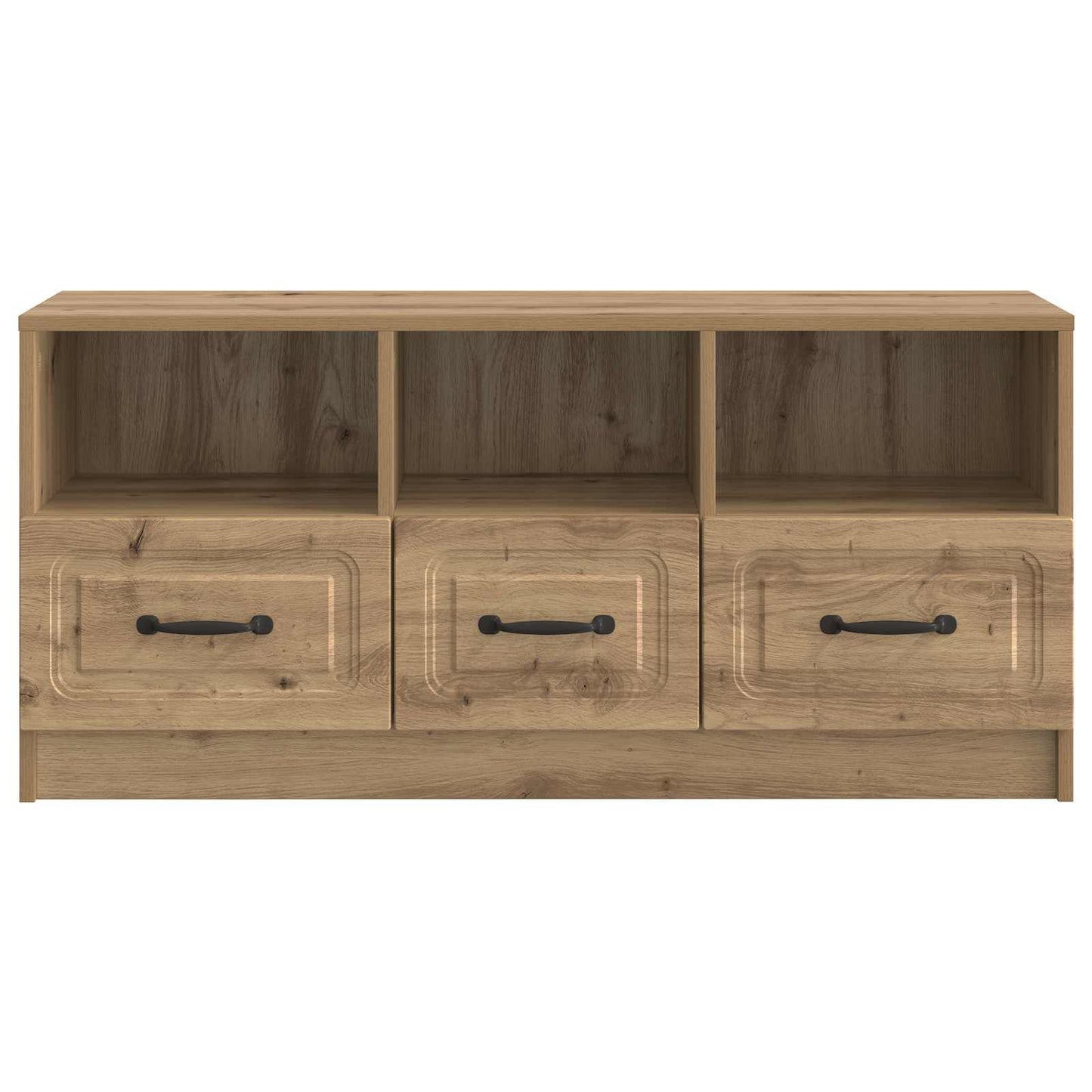 TV szekrény 102 x 34,5 x 47 cm Kézműves Tölgy Szerelt Fa