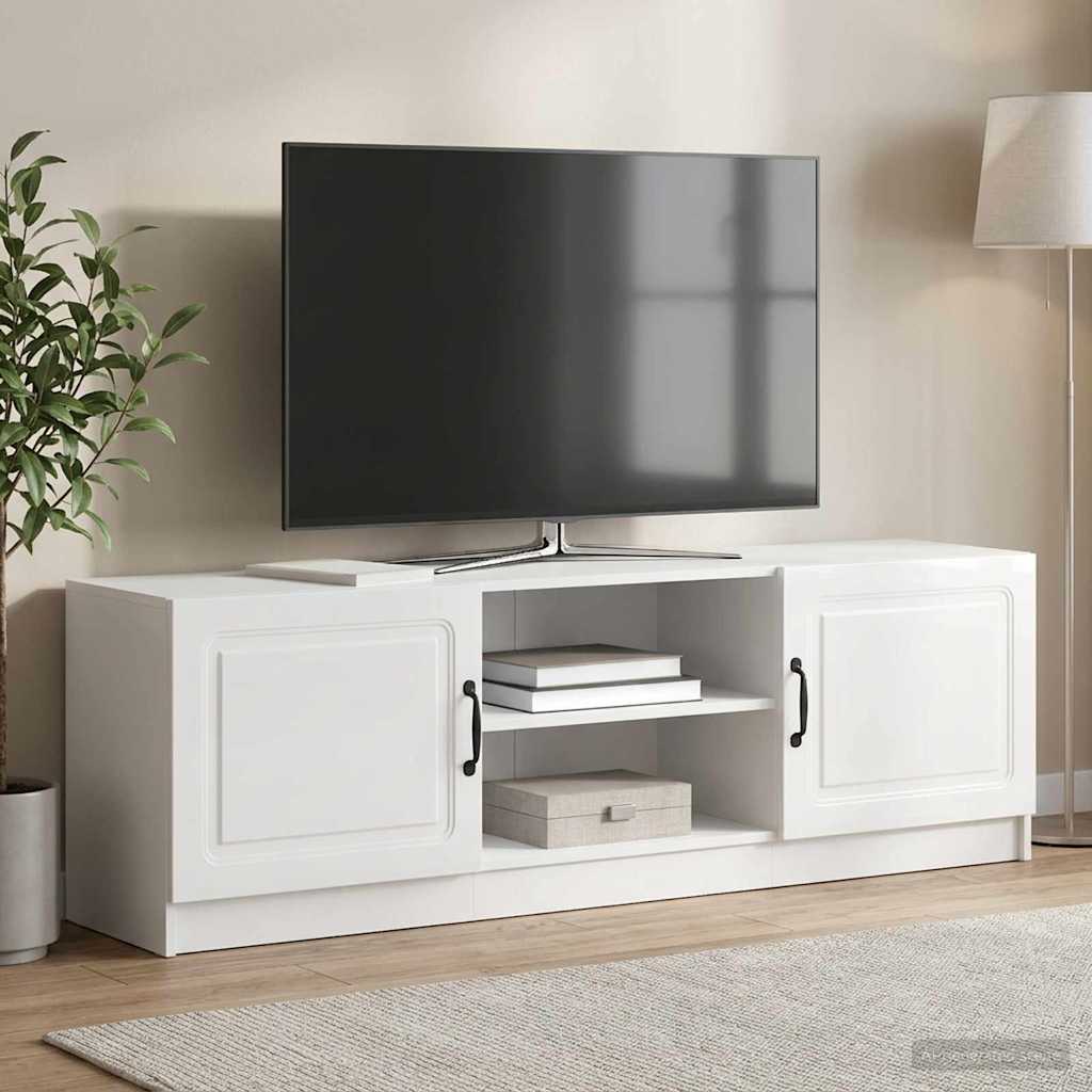 TV szekrény Magasfényű Fehér 150 x 31 x 47 cm Szerelt Fa