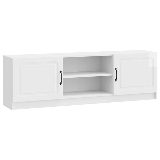 TV szekrény Magasfényű Fehér 150 x 31 x 47 cm Szerelt Fa