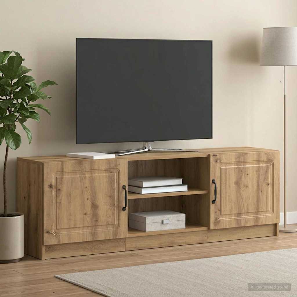 TV szekrény 150 x 31 x 47 cm Kézműves Tölgy Szerelt Fa
