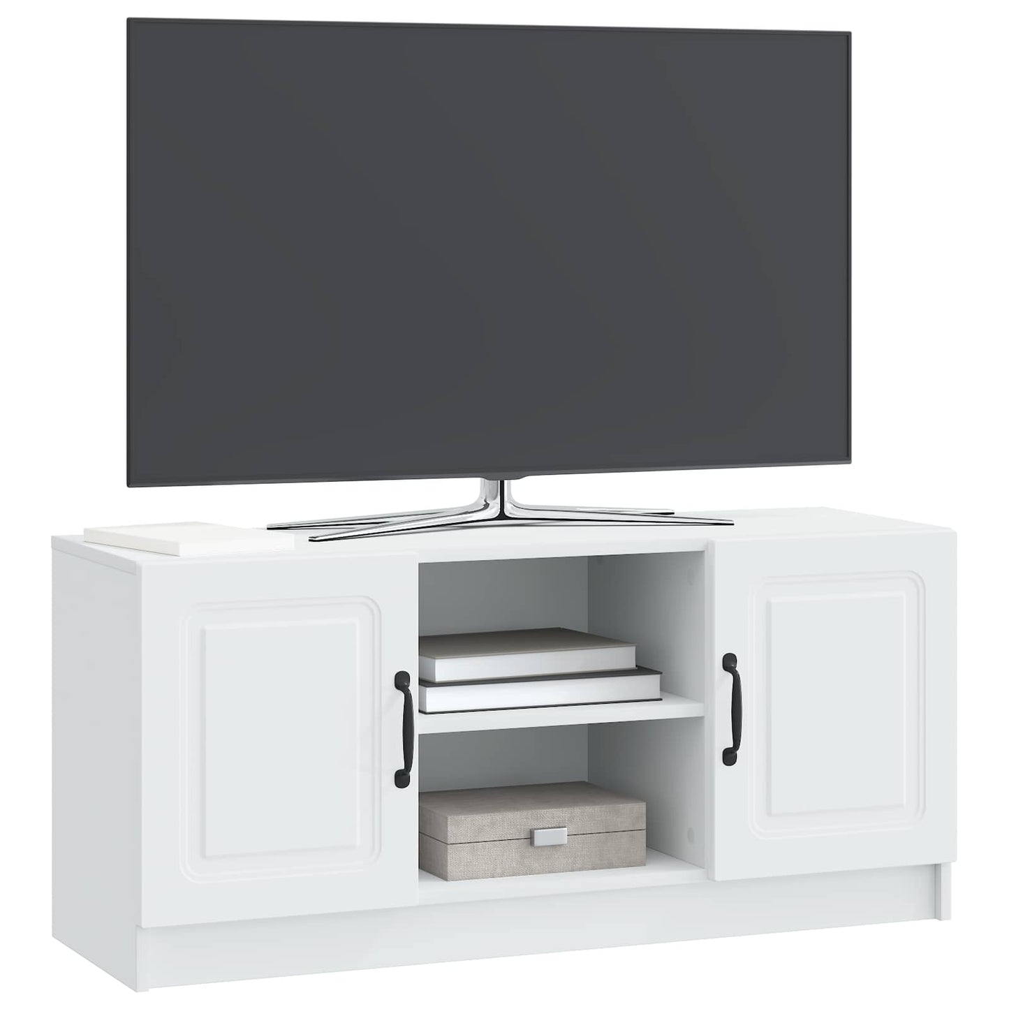 TV szekrény Fehér 102 x 34,5 x 47 cm Szerelt Fa
