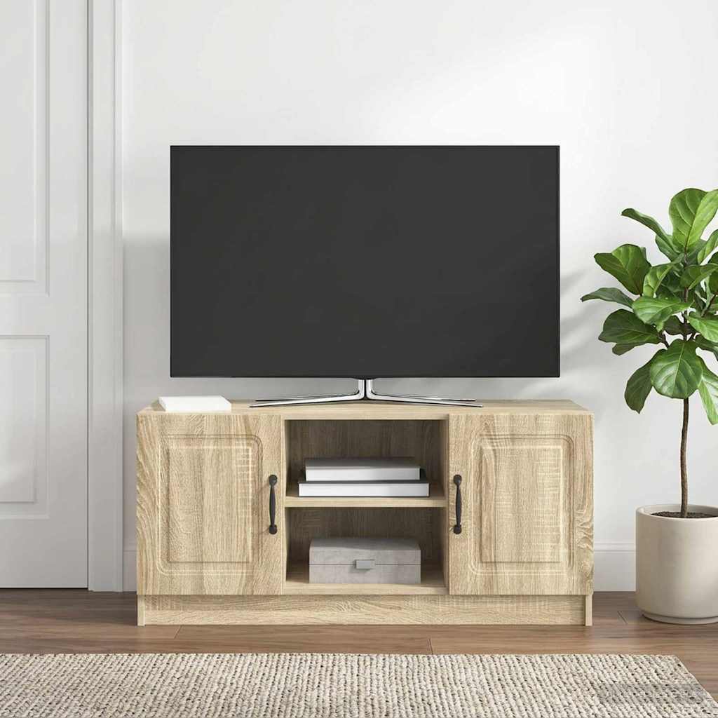 TV szekrény Sonoma Tölgy 102 x 34,5 x 47 cm Szerelt Fa