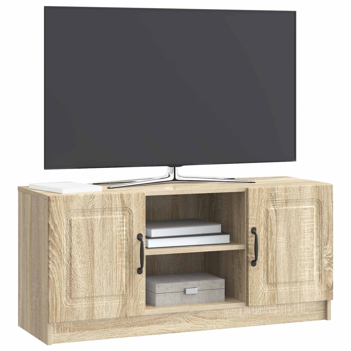 TV szekrény Sonoma Tölgy 102 x 34,5 x 47 cm Szerelt Fa