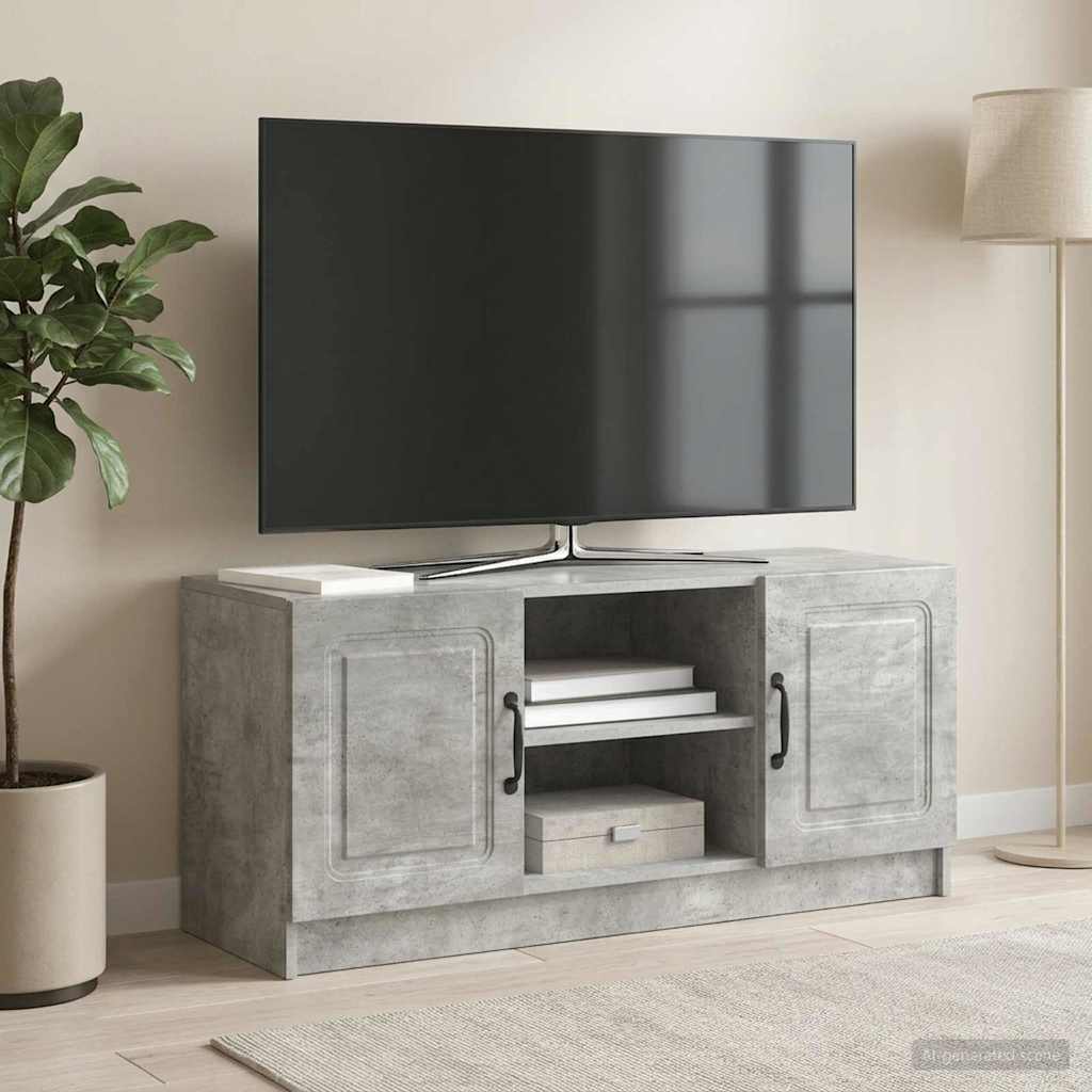 TV szekrény Betonszürke 102 x 34,5 x 47 cm Szerelt Fa