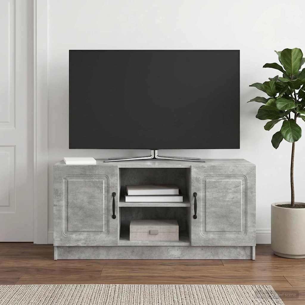 TV szekrény Betonszürke 102 x 34,5 x 47 cm Szerelt Fa