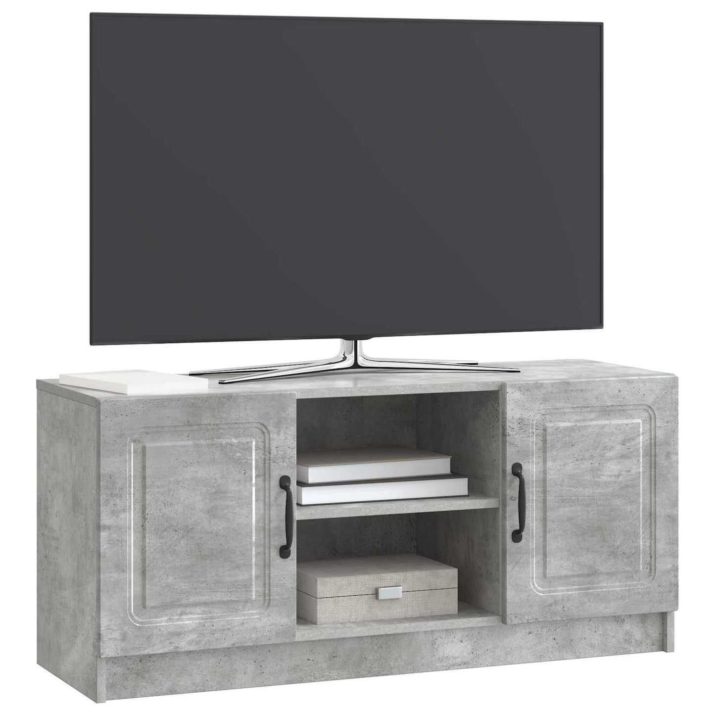 TV szekrény Betonszürke 102 x 34,5 x 47 cm Szerelt Fa