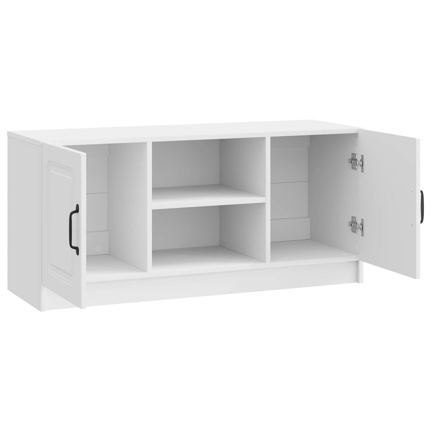 TV szekrény Magasfényű Fehér 102 x 34,5 x 47 cm Szerelt Fa