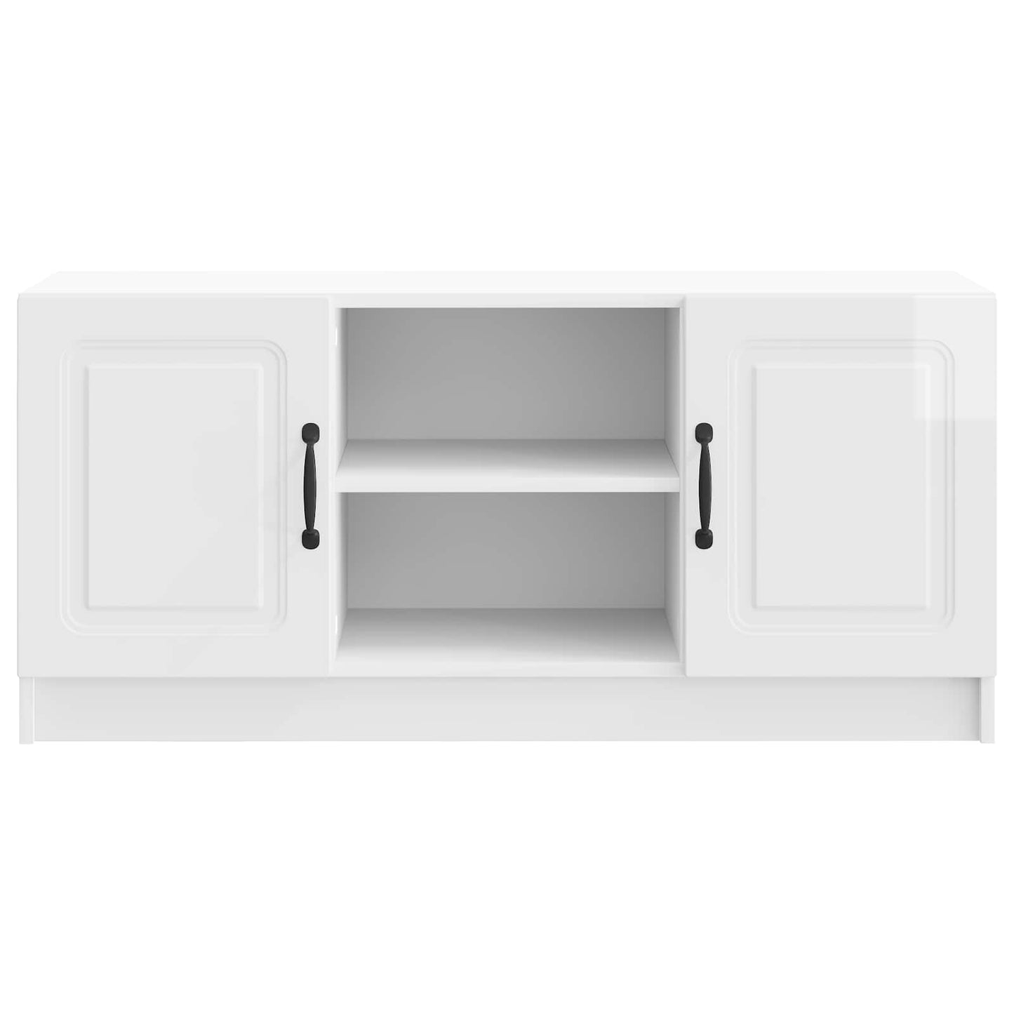 TV szekrény Magasfényű Fehér 102 x 34,5 x 47 cm Szerelt Fa