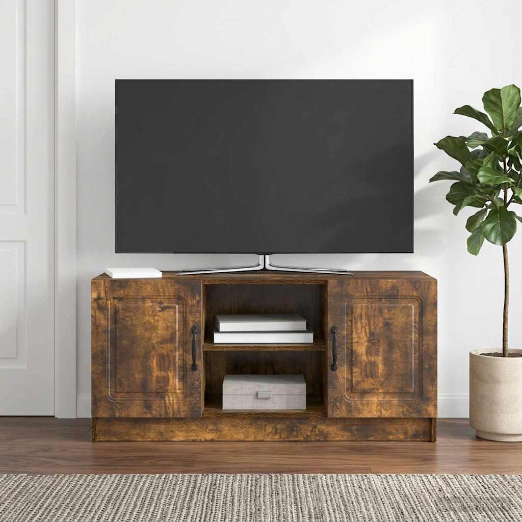 TV szekrény Füstös Tölgy 102 x 34,5 x 47 cm Szerelt Fa