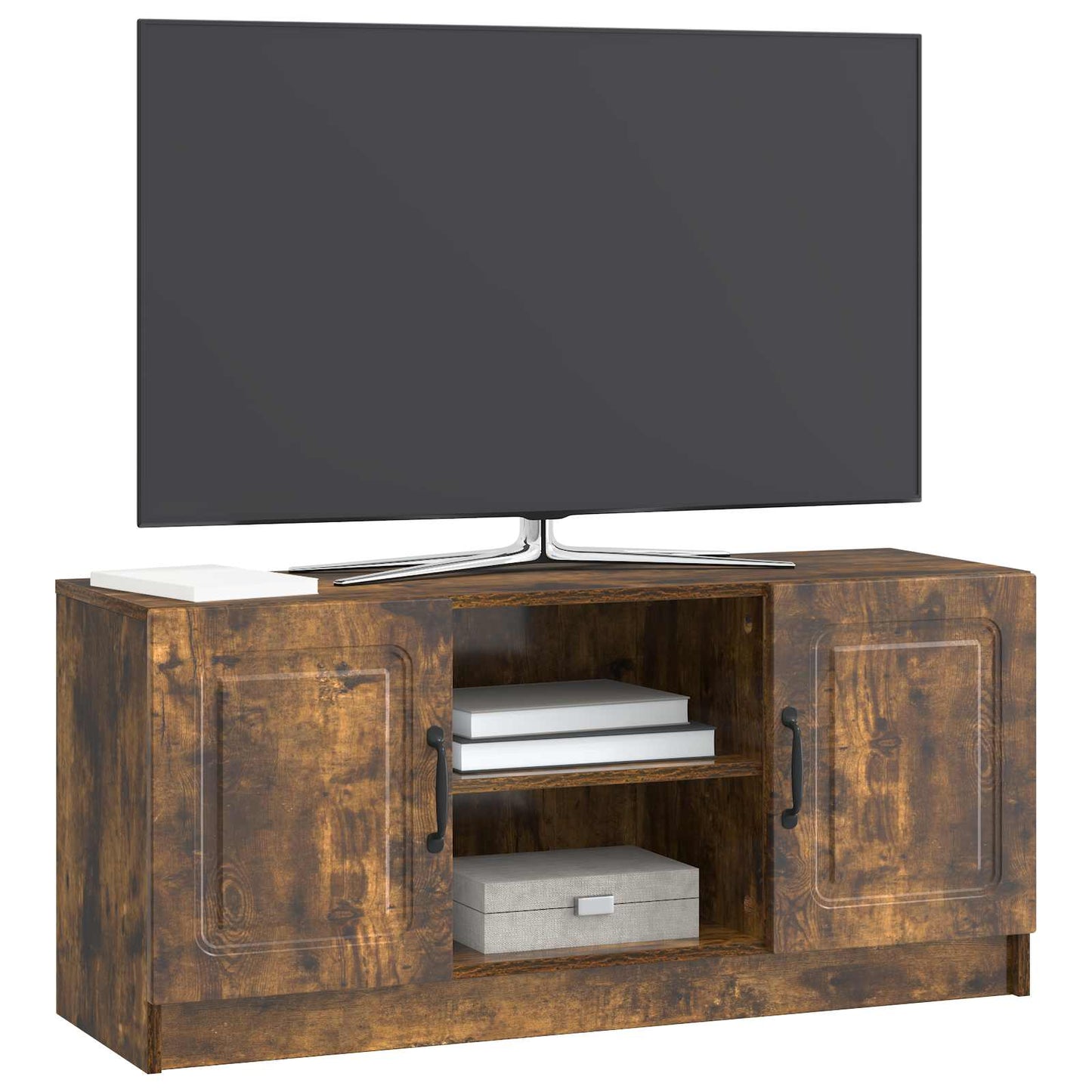 TV szekrény Füstös Tölgy 102 x 34,5 x 47 cm Szerelt Fa