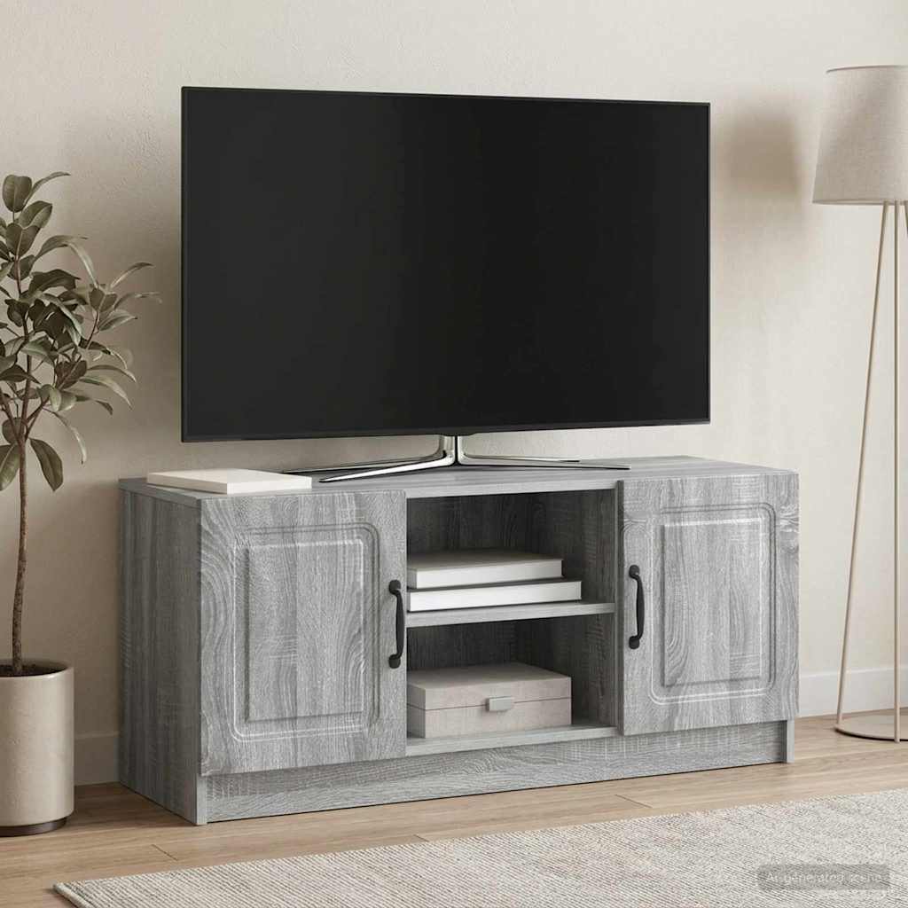 TV szekrény Szürke Sonoma 102 x 34,5 x 47 cm Szerelt Fa