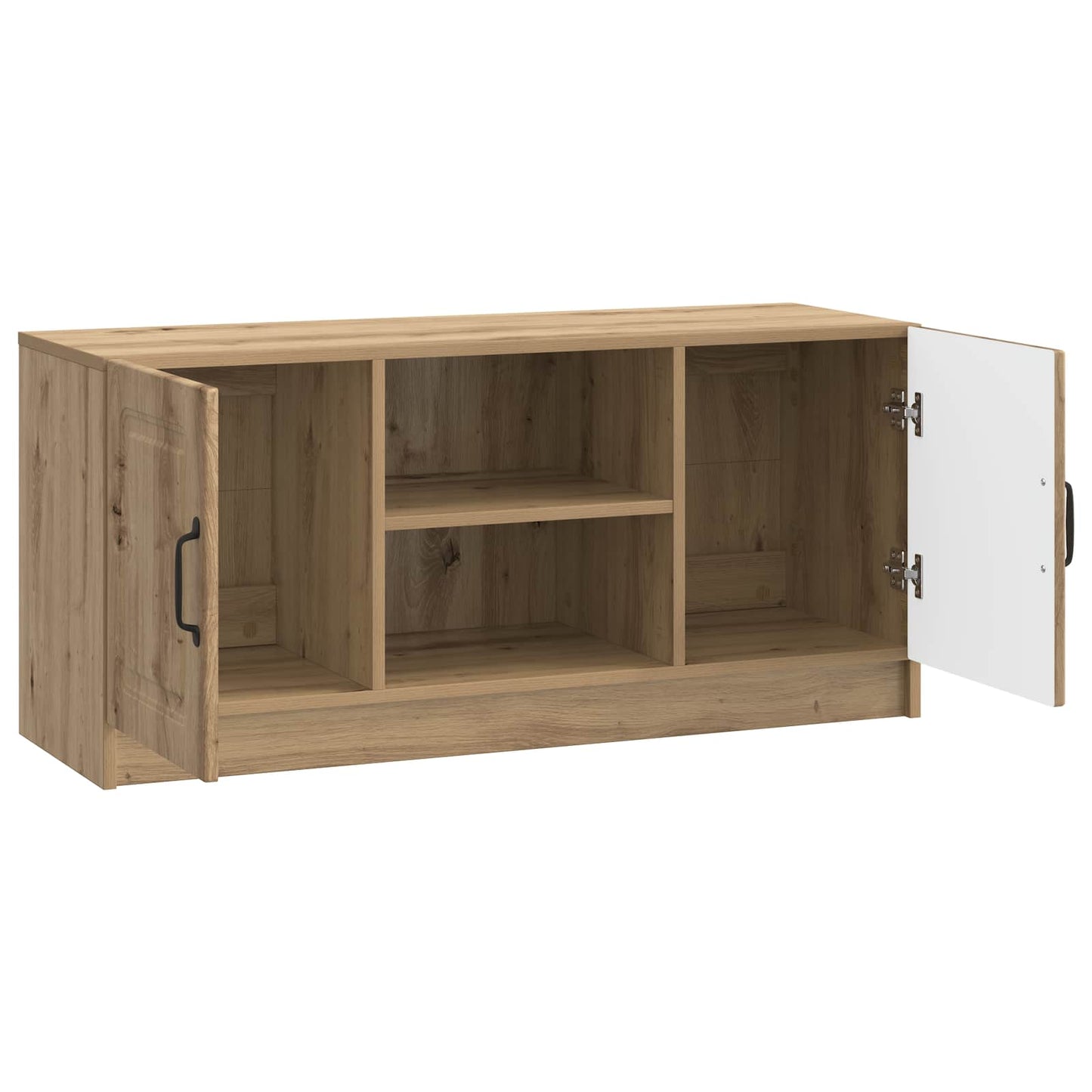 TV szekrény 102 x 34,5 x 47 cm Kézműves Tölgy Szerelt Fa