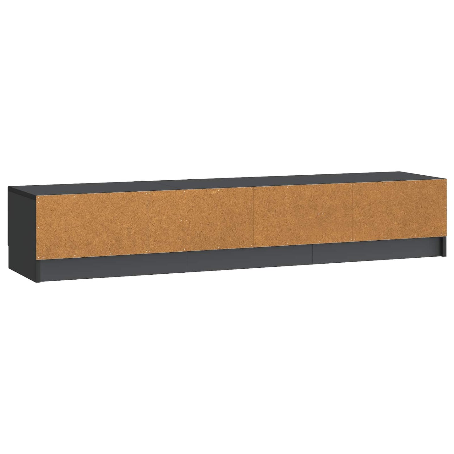TV szekrény fiókkal Fekete 147 x 34,5 x 27 cm Szerelt Fa