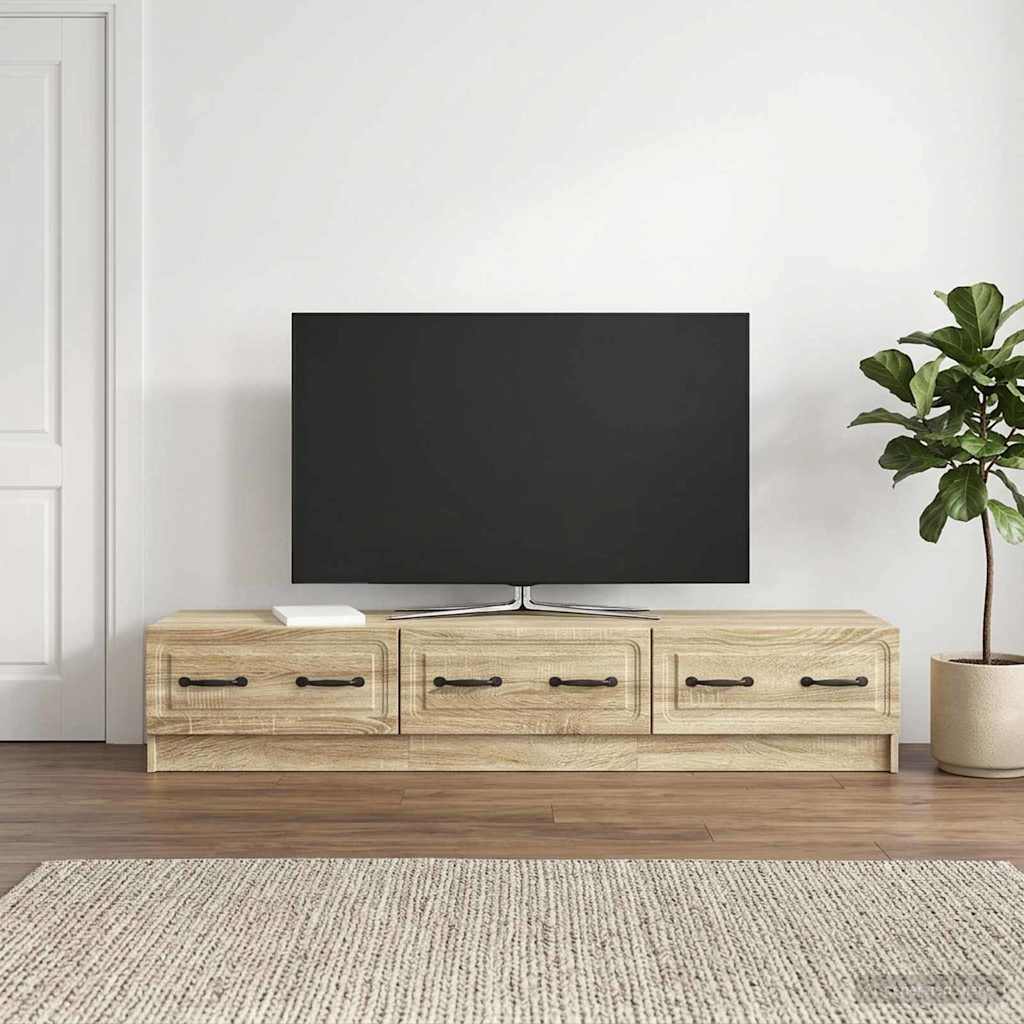 TV szekrény fiókkal Sonoma Tölgy 147 x 34,5 x 27 cm Szerelt Fa