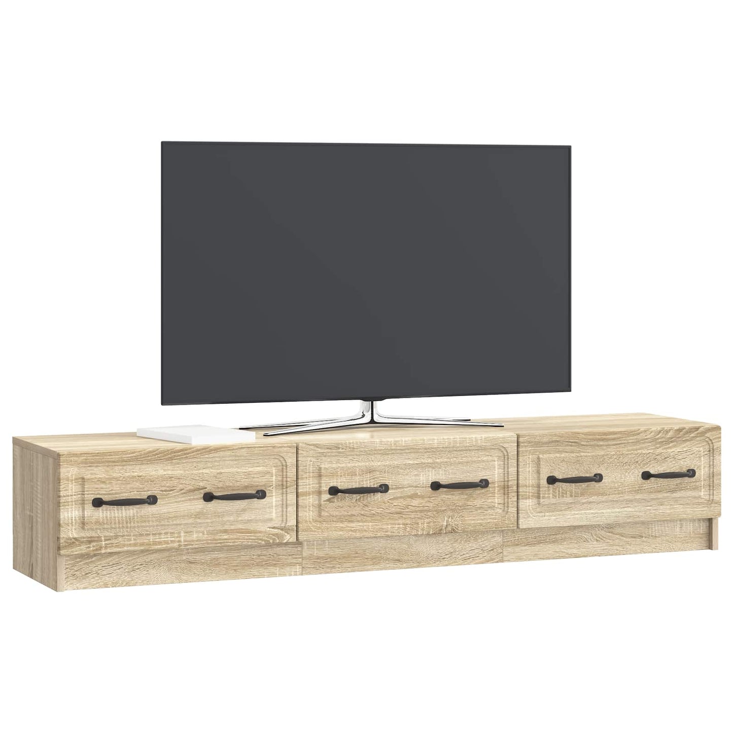 TV szekrény fiókkal Sonoma Tölgy 147 x 34,5 x 27 cm Szerelt Fa