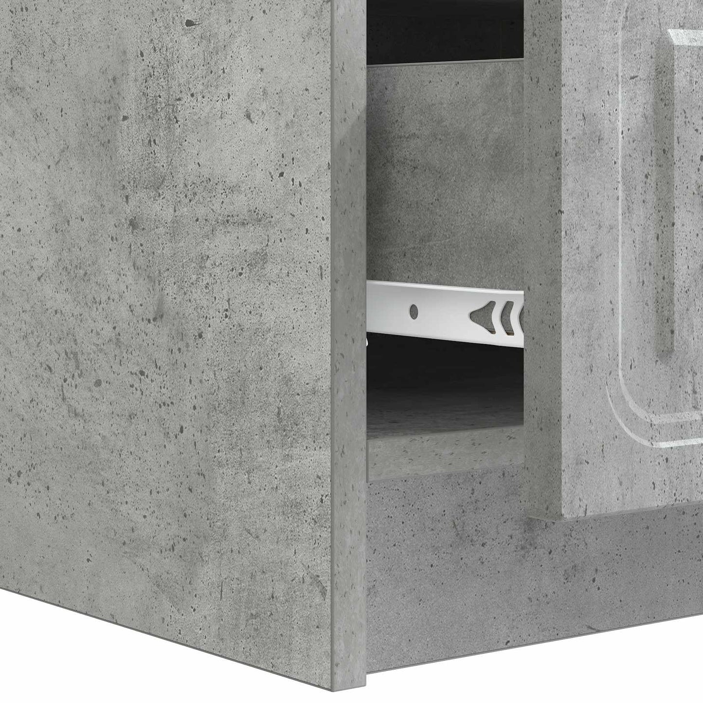 TV szekrény fiókkal Betonszürke 147 x 34,5 x 27 cm Szerelt Fa