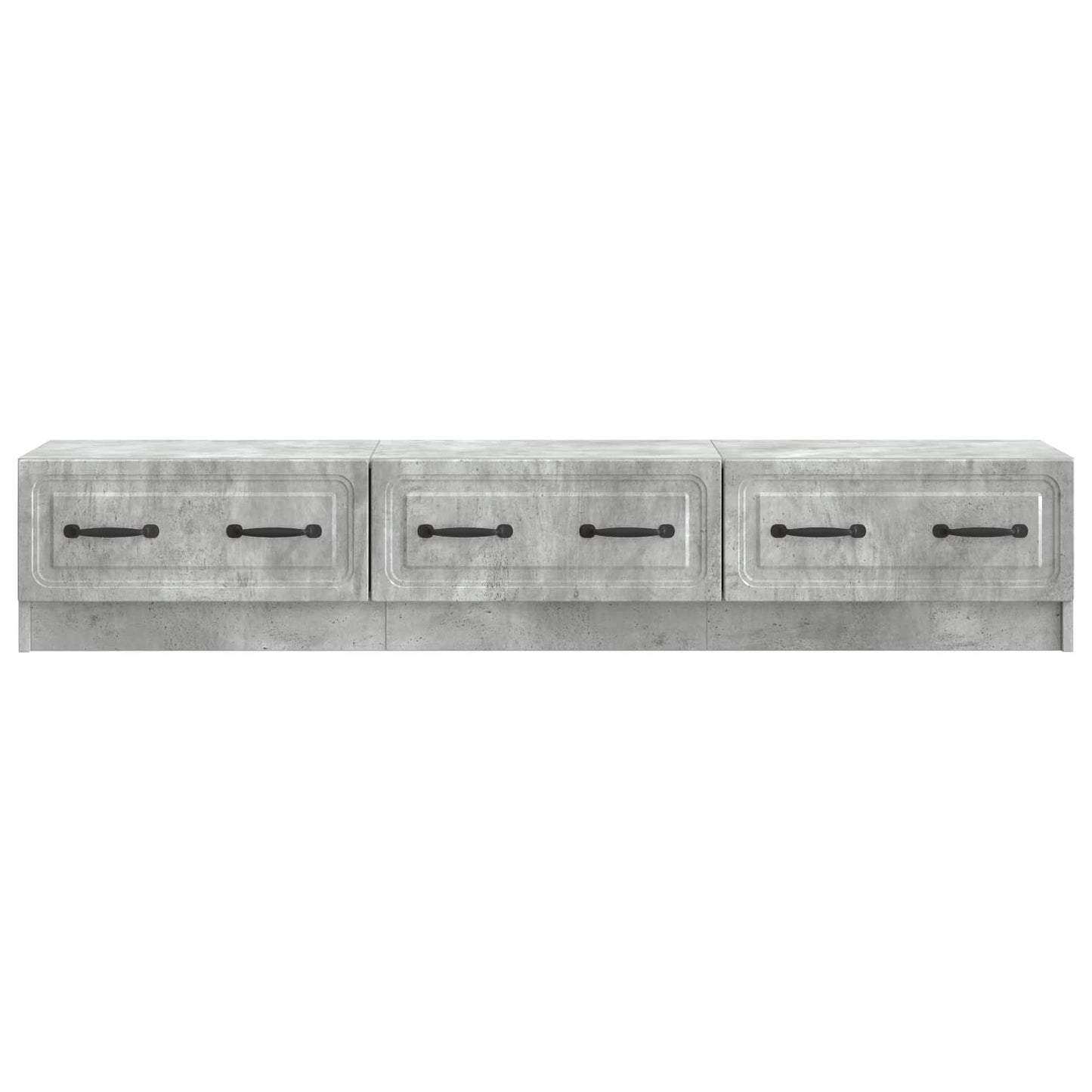 TV szekrény fiókkal Betonszürke 147 x 34,5 x 27 cm Szerelt Fa