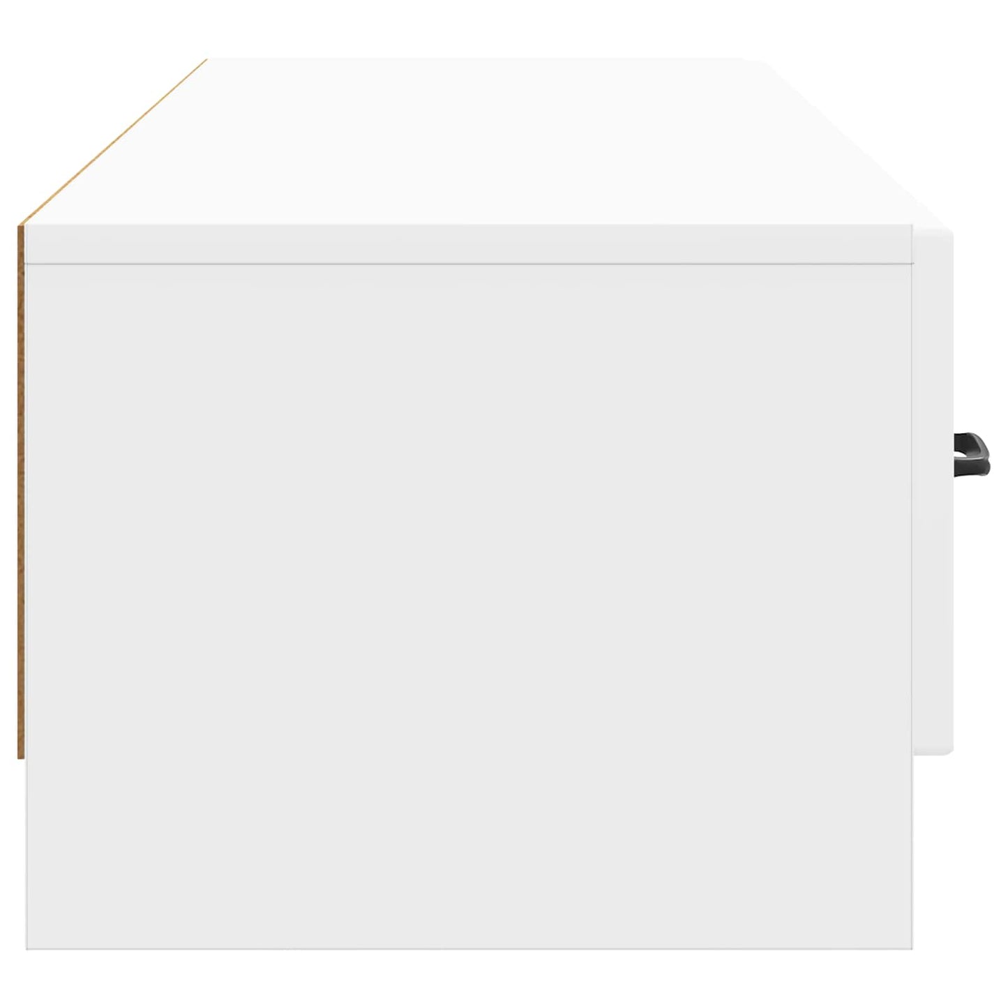 TV szekrény Magasfényű Fehér 147 x 34,5 x 27 cm Szerelt Fa