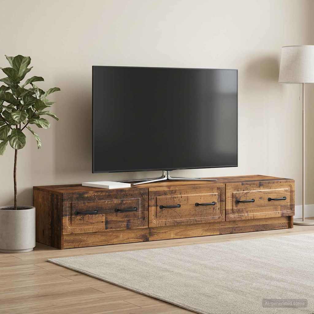 TV szekrény fiókkal Antik Fa 147 x 34,5 x 27 cm Szerelt Fa