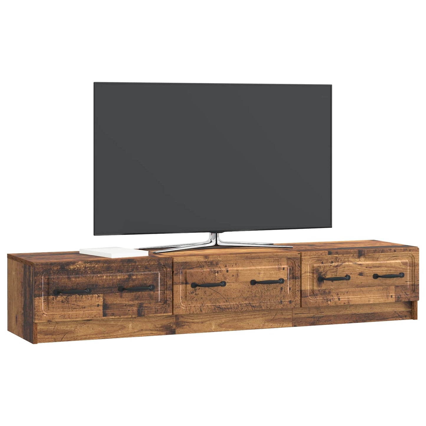 TV szekrény fiókkal Antik Fa 147 x 34,5 x 27 cm Szerelt Fa