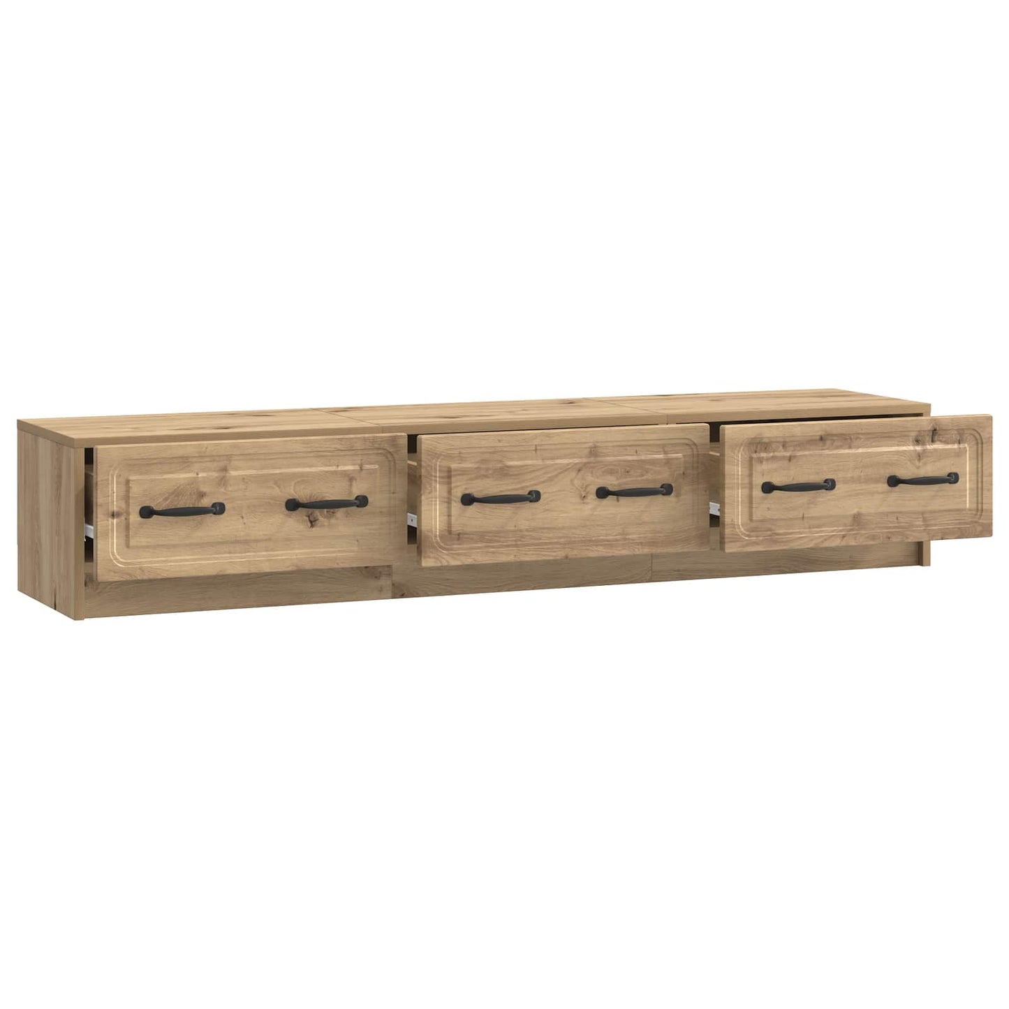 TV szekrény 147 x 34,5 x 27 cm Kézműves Tölgy Szerelt Fa