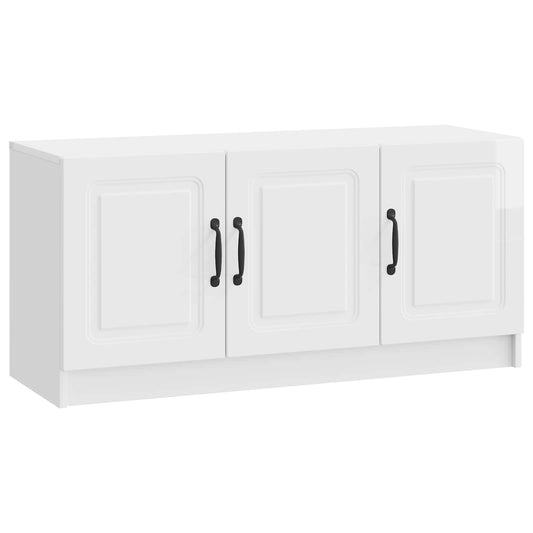TV szekrény Magasfényű Fehér 99 x 34,5 x 47 cm Szerelt Fa