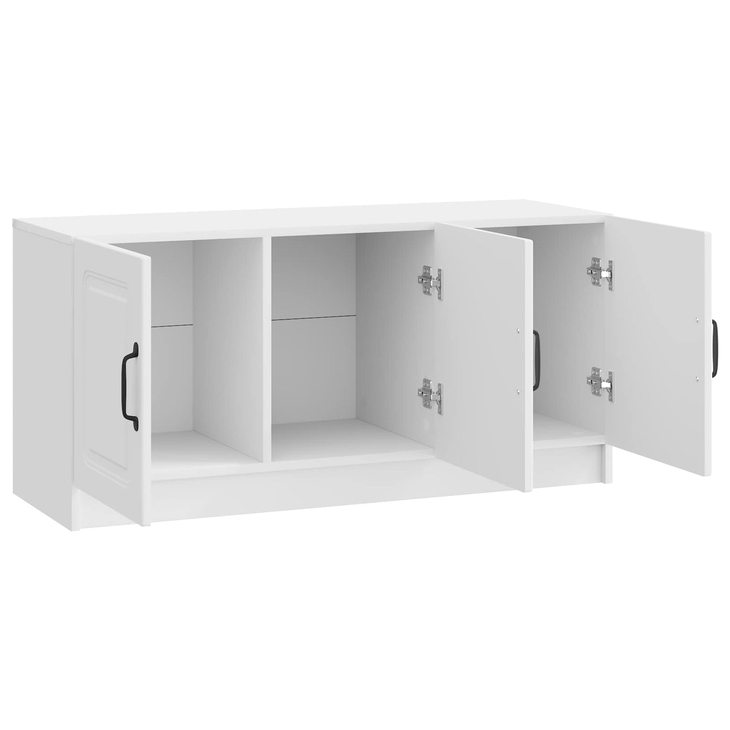TV szekrény Magasfényű Fehér 99 x 34,5 x 47 cm Szerelt Fa