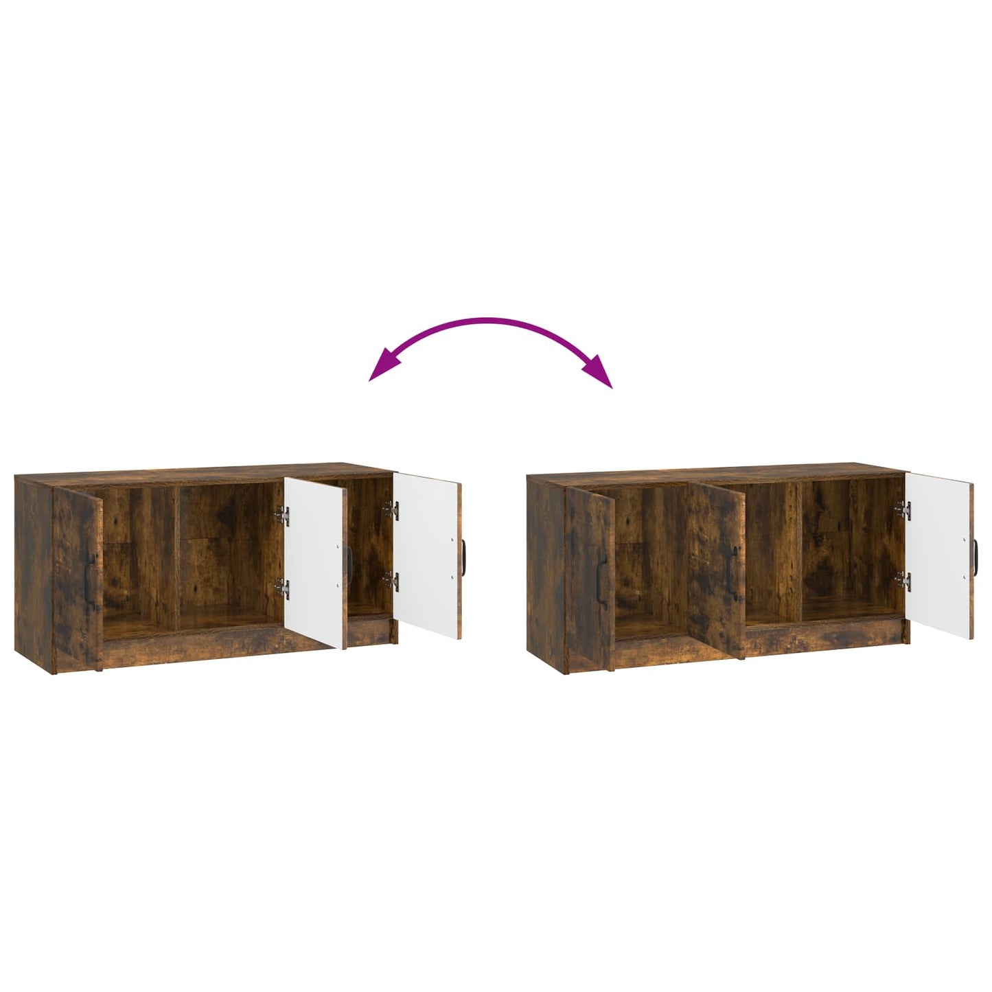 TV szekrény Füstös Tölgy 99 x 34,5 x 47 cm Szerelt Fa