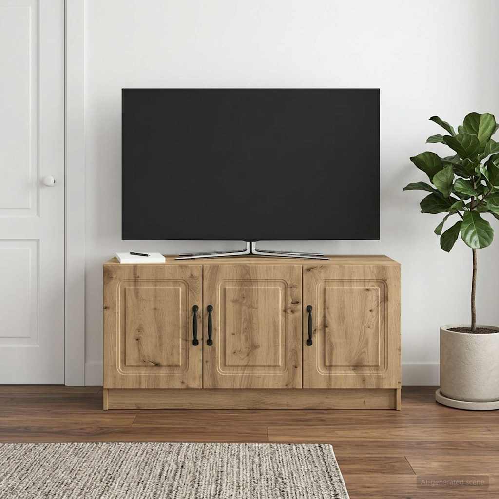 TV szekrény 99 x 34,5 x 47 cm Kézműves Tölgy Szerelt Fa