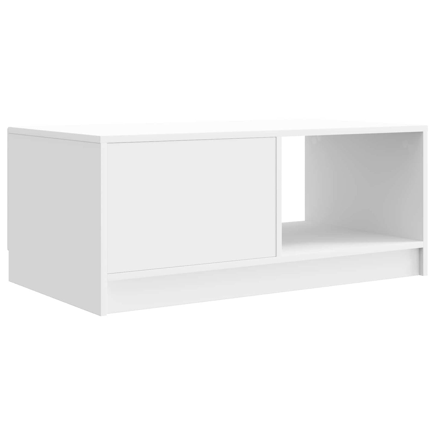Dohányzóasztal Magasfényű Fehér 90 x 50 x 37 cm Szerelt Fa