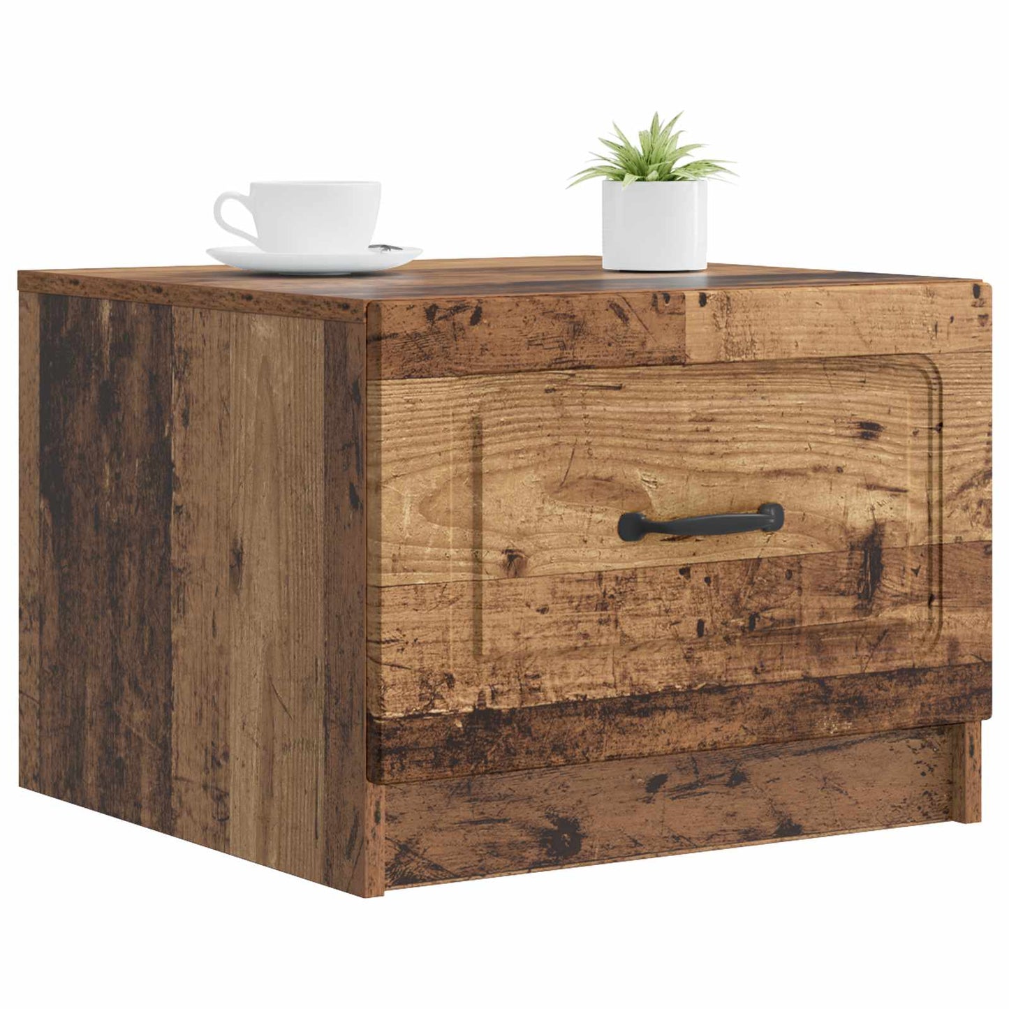 Dohányzóasztal fiókkal Antik Fa 49 x 50 x 37 cm Szerelt Fa