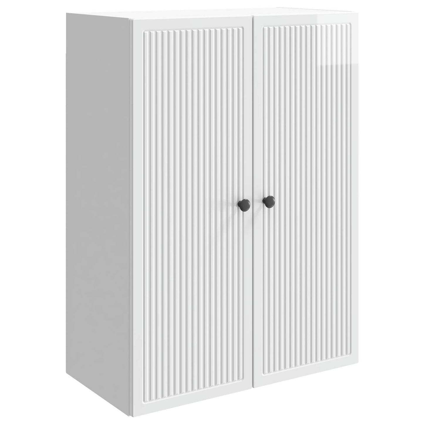 Fali szekrény Magasfényű Fehér 66 x 34,5 x 90 cm Szerelt Fa