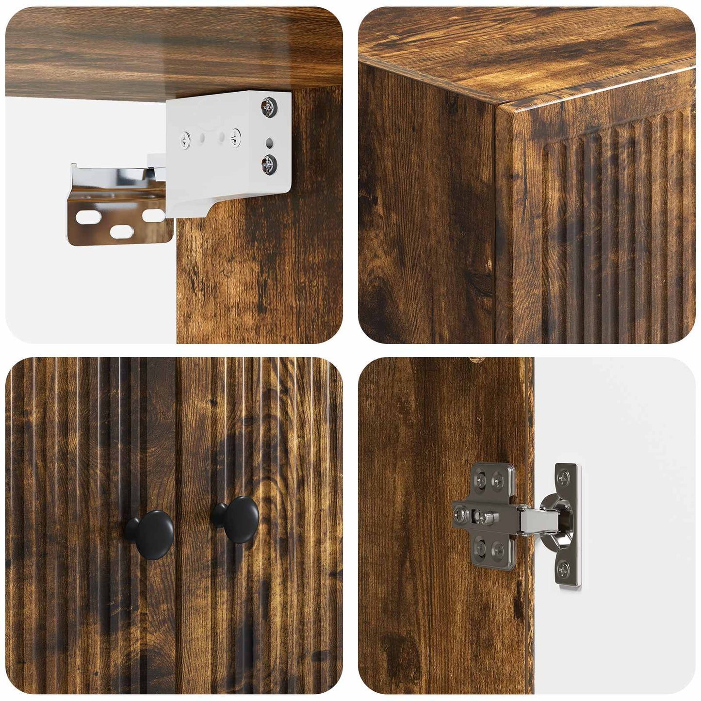 Fali szekrény Füstös Tölgy 66 x 34,5 x 90 cm Szerelt Fa