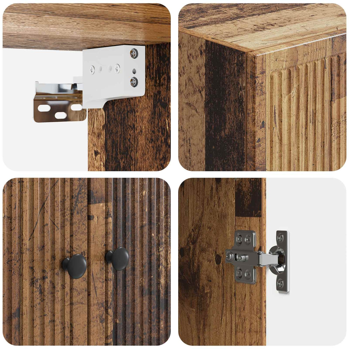Fali szekrény Antik Fa 66 x 34,5 x 90 cm Szerelt Fa
