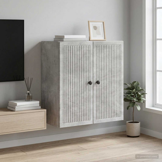 Fali szekrény Betonszürke 59 x 31 x 60 cm Szerelt Fa