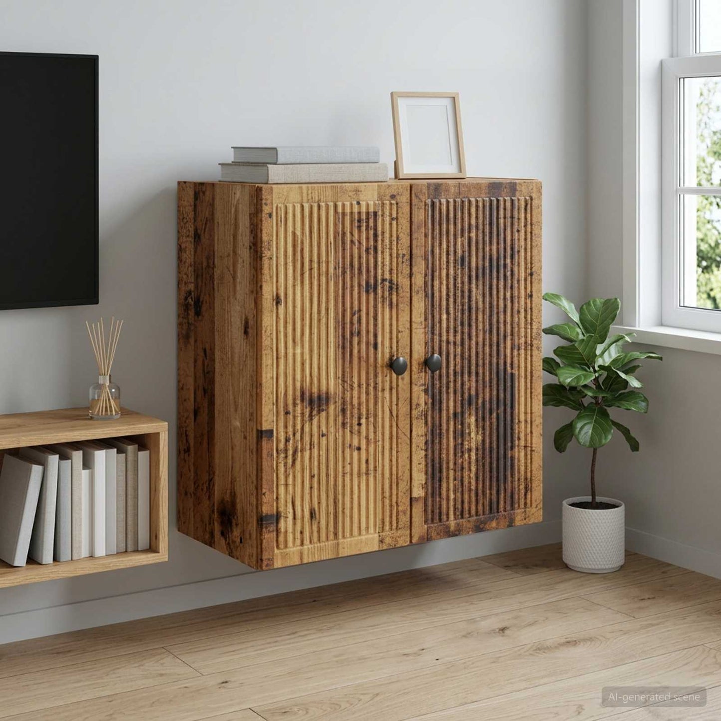 Fali szekrény Antik Fa 59 x 31 x 60 cm Szerelt Fa
