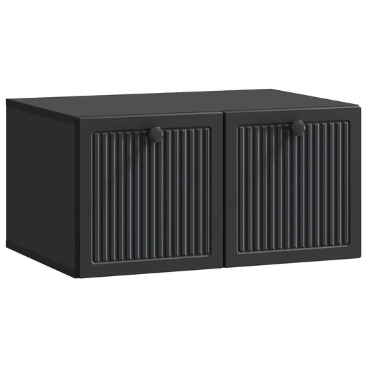 Fali TV szekrény Fekete 59,5 x 41 x 30 cm Szerelt Fa